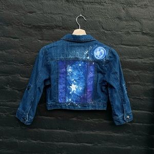 Starry Denim Jacket, Hand-painted 3T